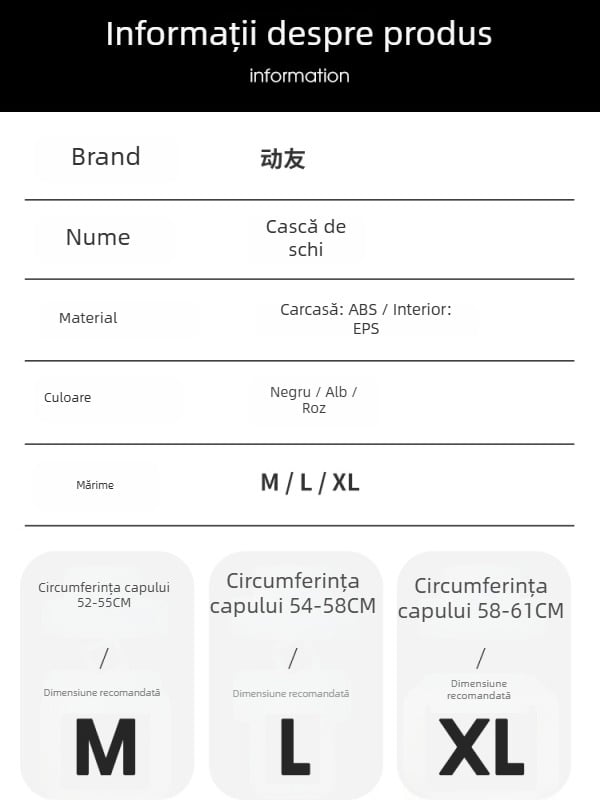 Cască de ski DYYYOUER cu ochelari integrați, toate într-unul pentru adulți, unisex, lansare 2025