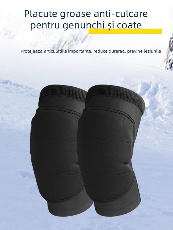 Pantaloni de protecție pentru schi pentru adulți, cu insertii protectoare integrate – anti-cădere, anti-coliziune; țesătură Lycra diving, burete poliester-nylon, fibră EVA poliester