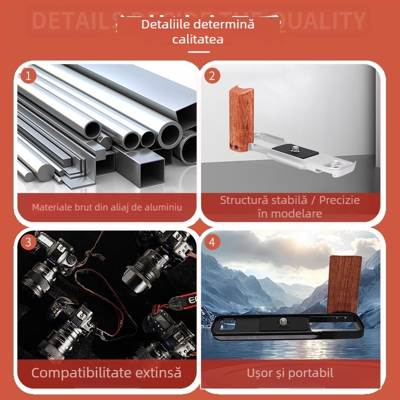 Placă de eliberare rapidă pentru Fuji X-E5, aliaj de aluminiu, sarcină maximă 2-5 kg, greutate 51 g