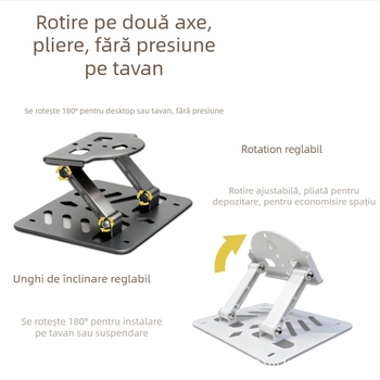 Suport de proiector pentru birou, rotire de 360°, model universal pentru birou, proiectează pe tavan sau lângă pat, pentru uz casnic