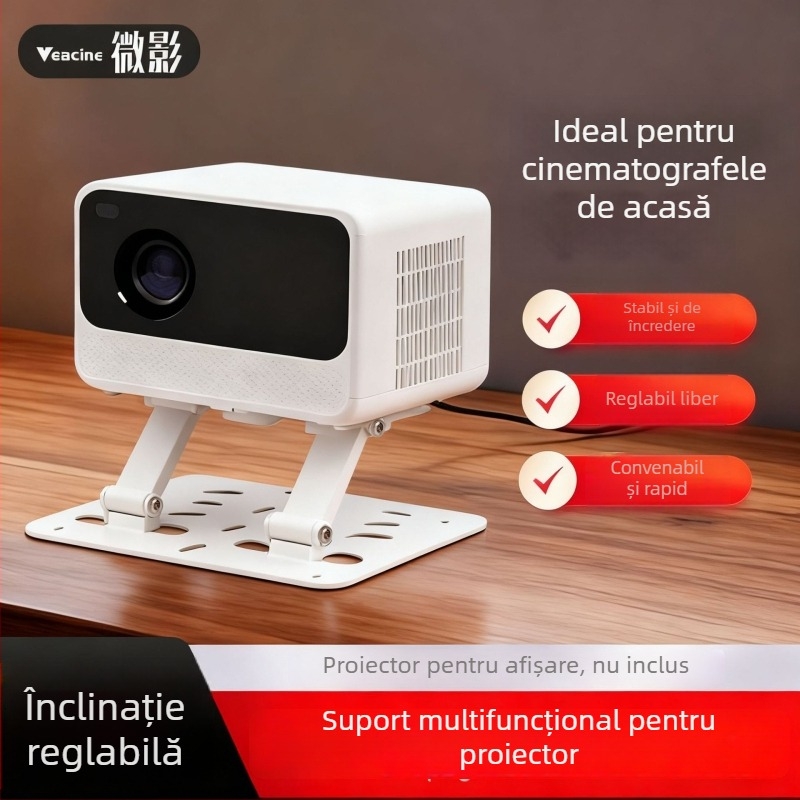 Suport de proiector pentru birou, rotire de 360°, model universal pentru birou, proiectează pe tavan sau lângă pat, pentru uz casnic