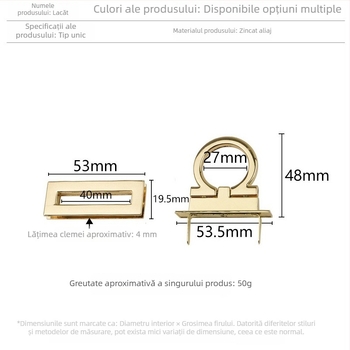 Încuietoare metalică tip mortise, aliaj, marca Meters, finisaj lucios, seria Mortise lock