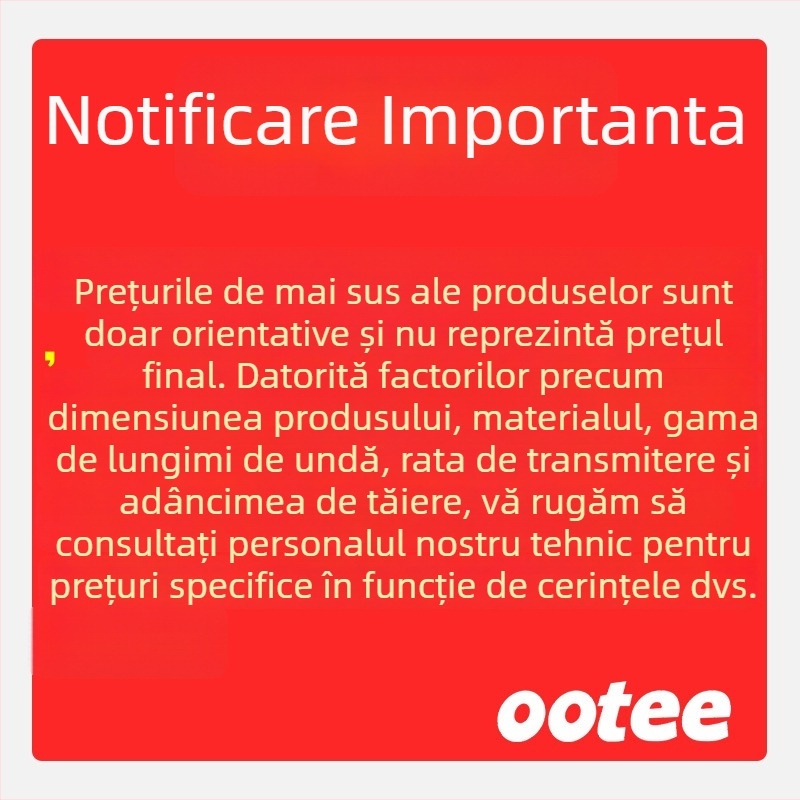 Filtru-filom pentru detectorul Real-time de qPCR cu fluorescenţă — Model BP; Sticlă optică; Personalizare procesare; Număr articol 202404018001; Utilizări principale: detector qPCR fluorescent cantitativ, microscopiu fluorescent