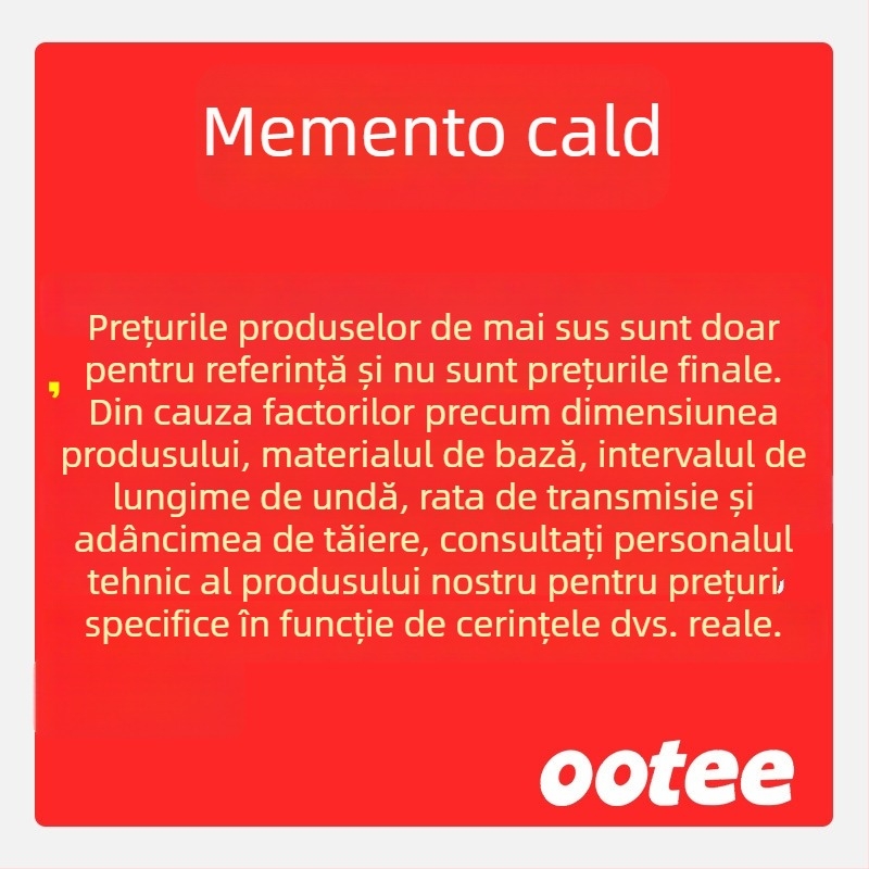 Filtru IR pentru cameră, pătrat cu muchii șlefuite, 750-850 nm, sticlă optică, OOTEE BP