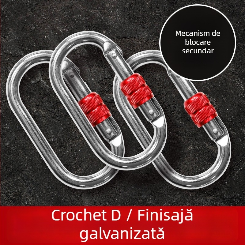 Curea metalică exterior multifuncțională pentru leagăn, cu cataramă de blocare și cataramă de restricție (material: fier galvanizat; capacitate de încărcare: 1000)