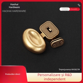 Lacăt din metal turnat, auriu antic, pentru genți și bagaje — cataramă decorativă pentru piele