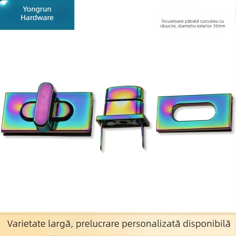 Lacăt rotativ dreptunghiular pentru bagaje — accesorii metalice pentru bagaje, lacăt decorativ