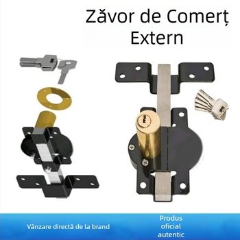 Încuietoare mecanică pentru uși, acționare cu cheie, lacăt cu corp din fier, model JH-108, pentru uși din lemn, dulapuri și garderobe