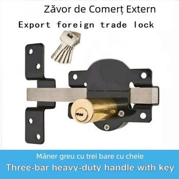 Încuietoare mecanică pentru uși, acționare cu cheie, lacăt cu corp din fier, model JH-108, pentru uși din lemn, dulapuri și garderobe