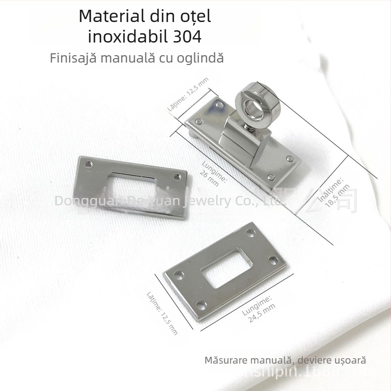 DYSP încuietoare hardware din oțel inoxidabil pentru piele DIY – portofele și suport pentru carduri; accesoriu de bagaje rezistent cu model geometric