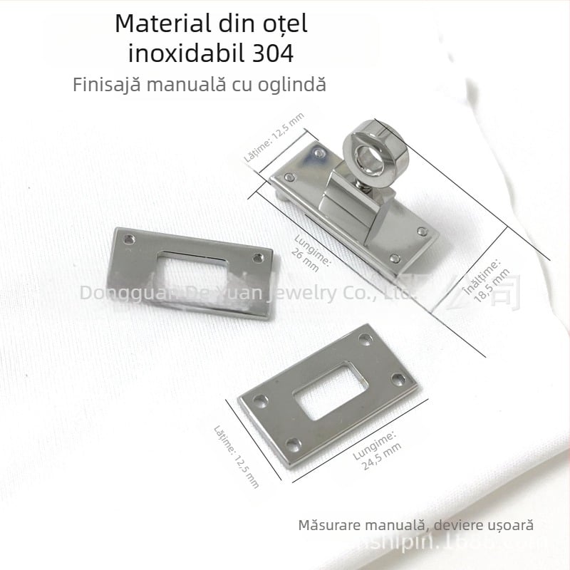 DYSP încuietoare hardware din oțel inoxidabil pentru piele DIY – portofele și suport pentru carduri; accesoriu de bagaje rezistent cu model geometric