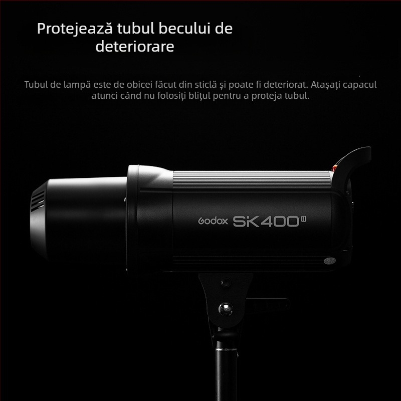 Capac de protecție din sticlă pentru tubul bliț Shenniu SK400II, compatibil cu seriile SK/DP/Flash; înlocuire pentru bunuri avariate.