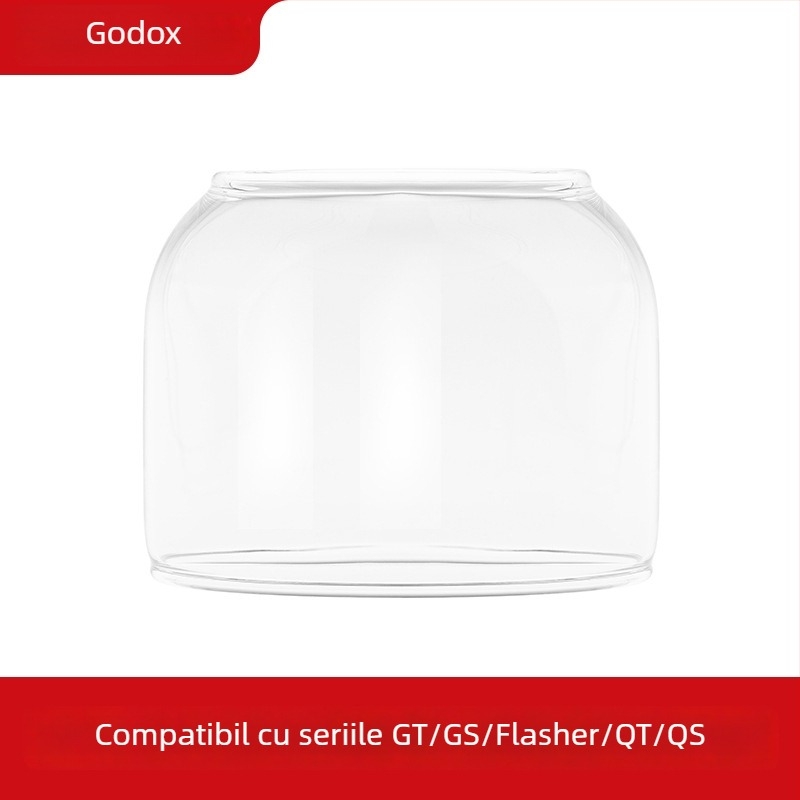 Capac de protecție din sticlă pentru tubul bliț Shenniu SK400II, compatibil cu seriile SK/DP/Flash; înlocuire pentru bunuri avariate.
