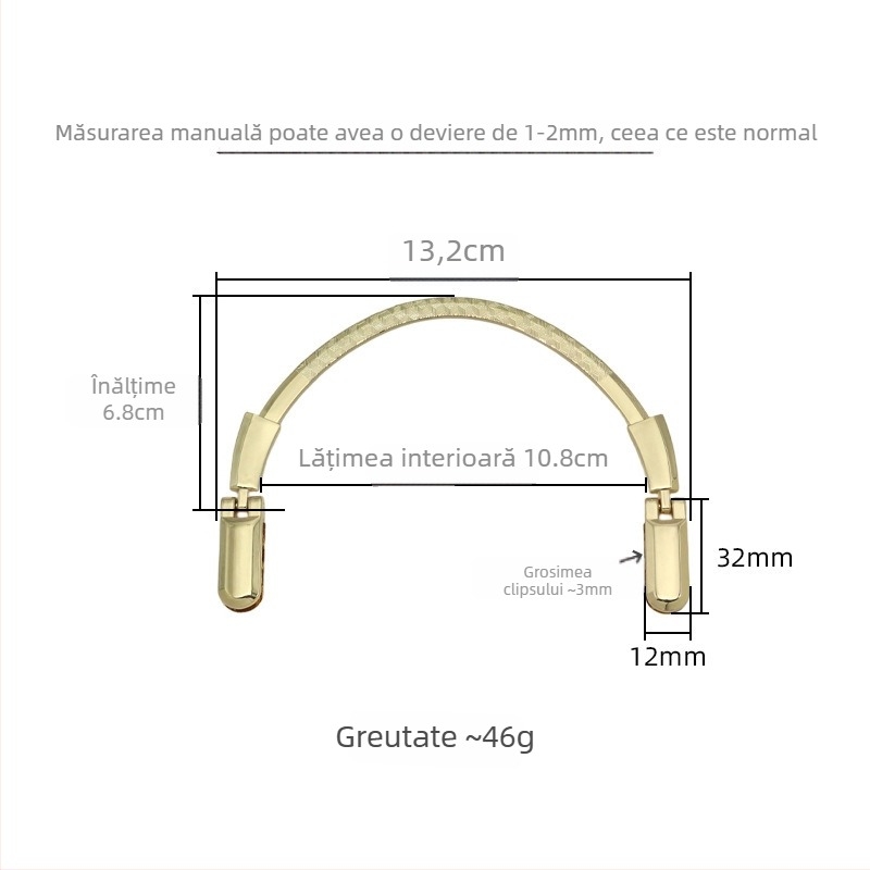 Yili hardware mâner metalic semicerc pentru geantă – accesorii pentru bagaje rezistente la uzură
