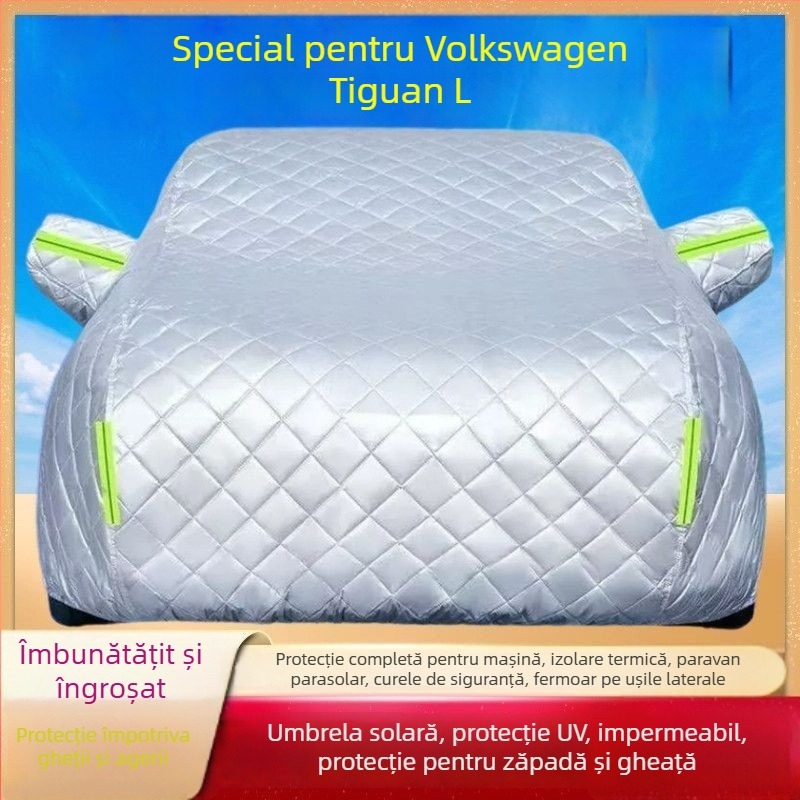 Husă auto Tiguan L, Oxford material, protecție solară și împotriva ploii, izolație termică, protecție împotriva frigului și zăpezii