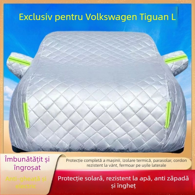 Husă auto Tiguan L, Oxford material, protecție solară și împotriva ploii, izolație termică, protecție împotriva frigului și zăpezii