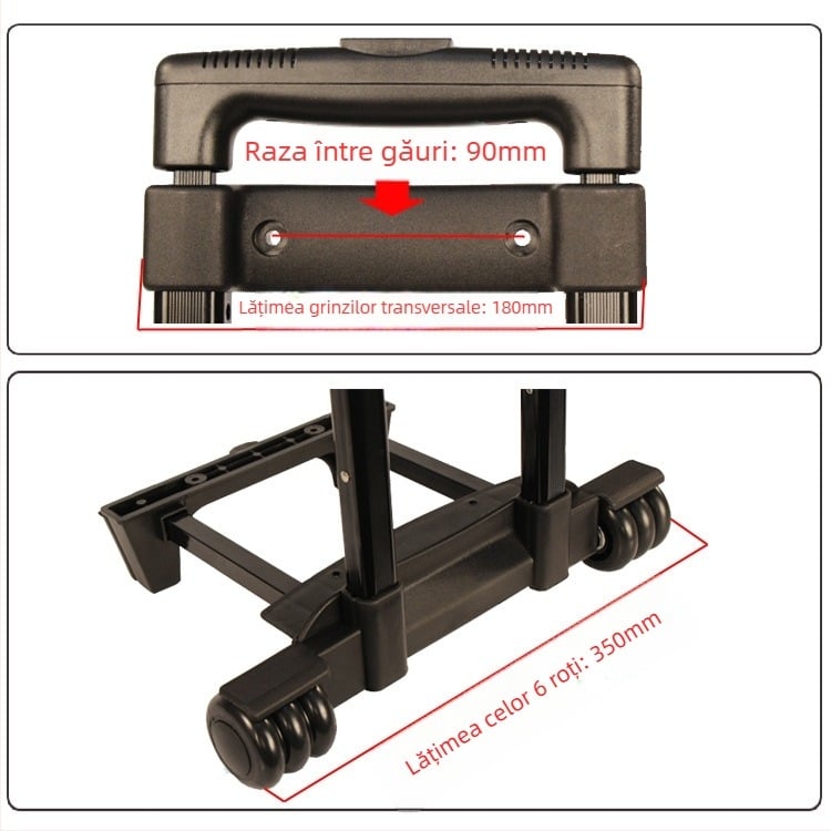 Bară de tragere din aluminiu pentru bagaje – Huiqiao, destinată bagajelor de voiaj, cutiilor de scule, huselor pentru instrumente, gentuțelor de cosmetică și ghiozdanelor