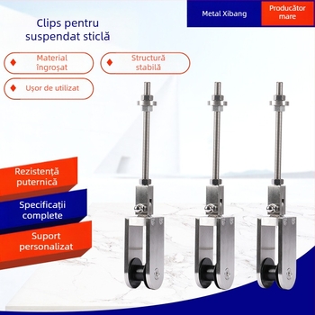 Clește de suspensie pentru sticlă, oțel inoxidabil, Xibang Metal, stil modern minimalist, pentru perete cortină din sticlă