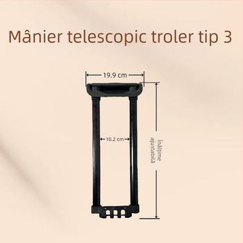 Valiză personalizată cu tijă telescopică din metal integrată, formă de T, pentru bagaje de 20–24 inch