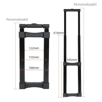 Bară de tracțiune pentru echipamente din aliaj de aluminiu, trei secțiuni, model T733e-3, seria barelor de tracțiune, lansare toamna 2025