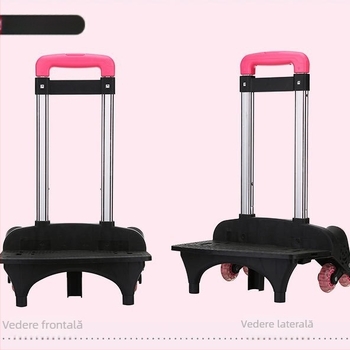Ramă pentru tijă de tragere a bagajelor din aliaj de aluminiu, detașabilă și pliabilă, cu șase roți pentru urcarea pe scări și roți cristal – accesorii pentru bagaje, primăvară 2025