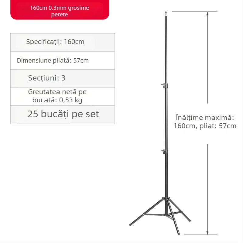 Tusheng Suport podea pentru telefon mobil — Construcție din fier, 0,5 kg, 2–3 segmente