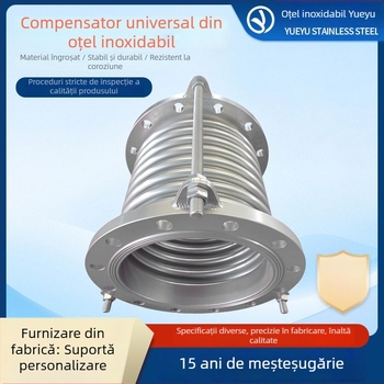 Compensator din oțel inoxidabil cu bellows, universal cu flanșă, telescopic de extindere marin pentru vid (304/316, apă/ulei/abur)
