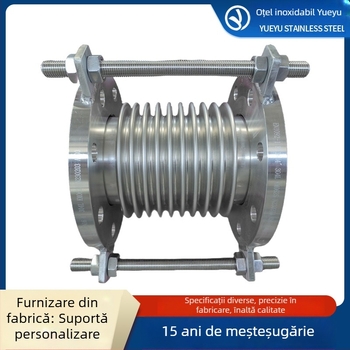 Compensator din oțel inoxidabil cu bellows, universal cu flanșă, telescopic de extindere marin pentru vid (304/316, apă/ulei/abur)