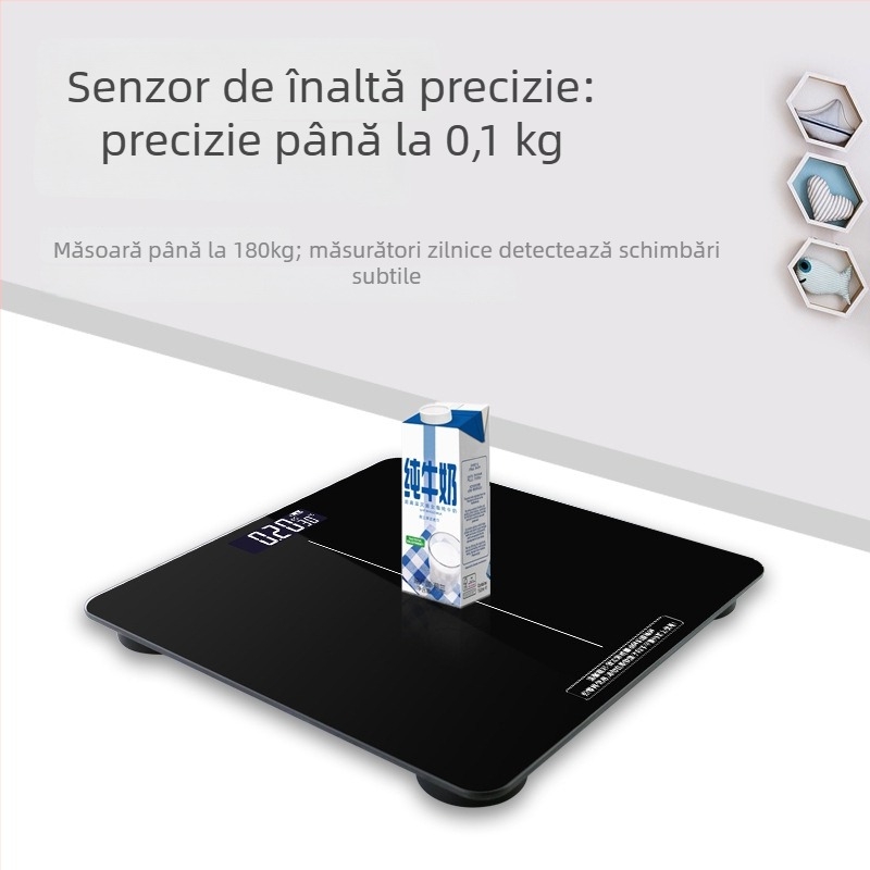 Cântar electronic multifuncțional, inteligent, pentru măsurarea masei corporale și a greutății animalelor de companie, cântar compact pentru uz casnic