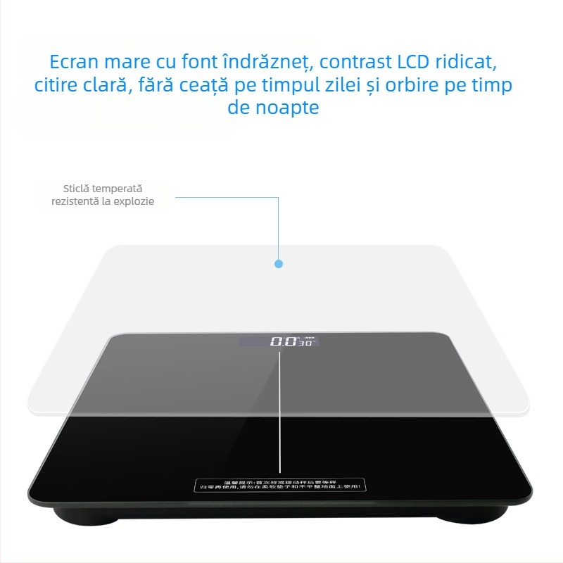 Cântar electronic multifuncțional, inteligent, pentru măsurarea masei corporale și a greutății animalelor de companie, cântar compact pentru uz casnic