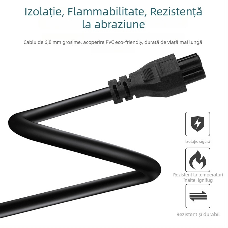 Lin Yun era cablu de alimentare, izolație PVC, certificat CCC, 3 pini, potrivit pentru adaptoare notebook