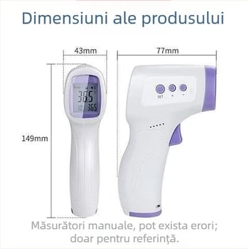 Dikang HG01 termometru portabil cu infraroșu pentru frunte, măsurare a temperaturii inteligentă, afișaj digital
