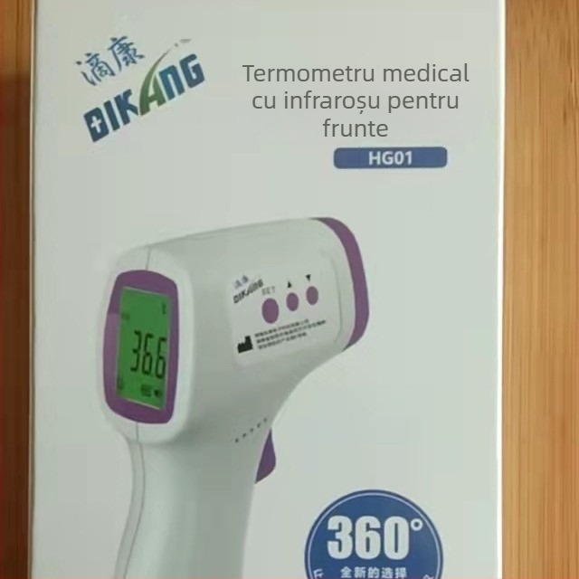 Dikang HG01 termometru portabil cu infraroșu pentru frunte, măsurare a temperaturii inteligentă, afișaj digital