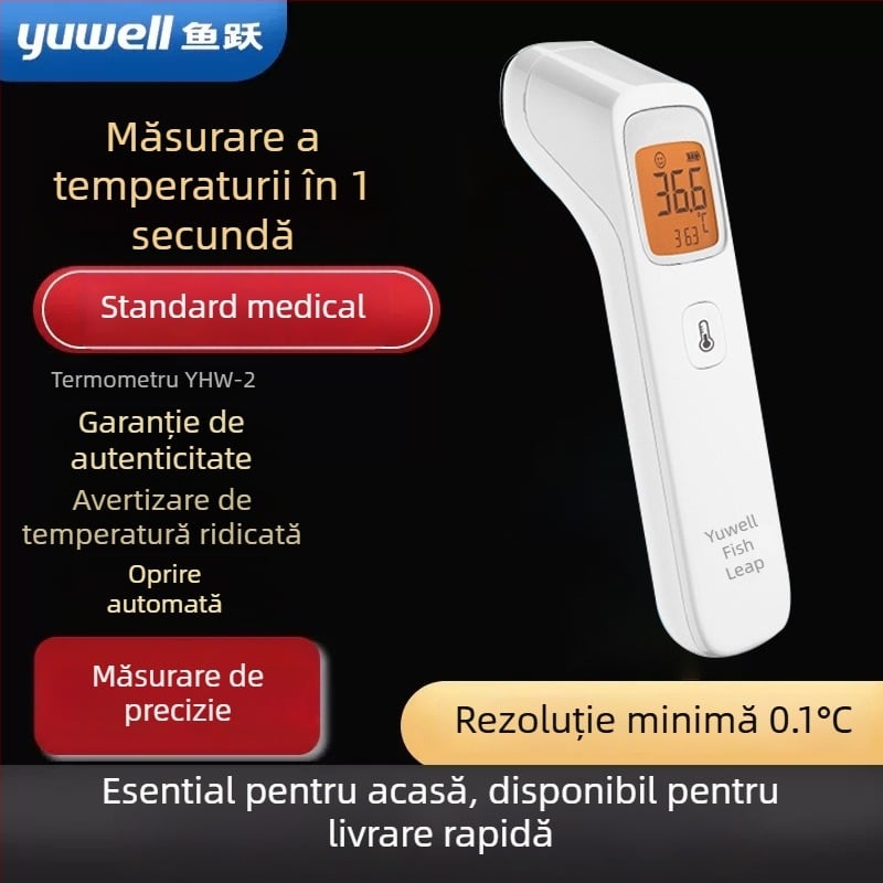 Yuyue termometru infraroșu pentru frunte, fără contact, de nivel medical, pentru sugari și adulți, multifuncțional pentru casă