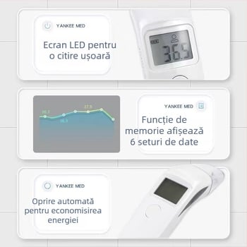 Termometru infrared Heinowo, modelul 9802, lansat în 2021, greutate 250 g, pentru uz general