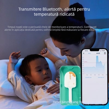Patch Aihua Medical pentru temperatura corpului la sugari - monitorizare în timp real 24 de ore, reutilizabil, moale