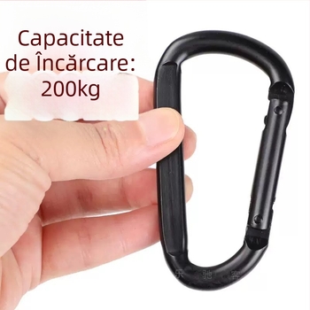Carabină din fier, formă D, cu închidere, capacitate de încărcare 300, personalizare disponibilă