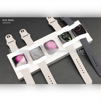 Smartwatch H26 mini, ecran AMOLED, curea silicon, Bluetooth, monitorizare ritm cardiac și saturație de oxigen