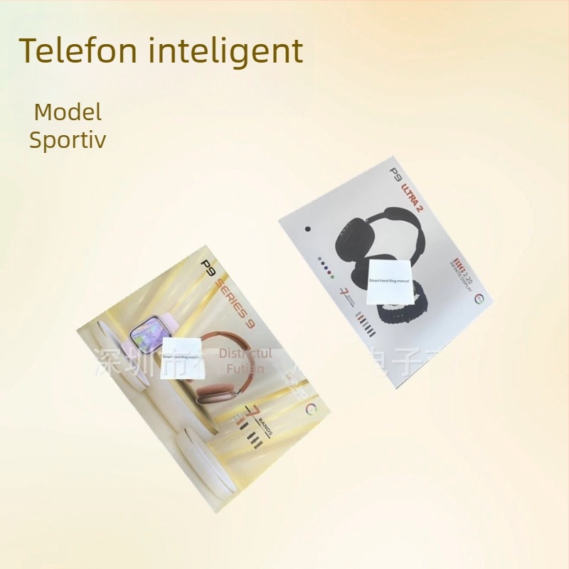 P9 Ultra2 Smartwatch cu set de curele P9Smartwatch7, apeluri Bluetooth, monitorizare ritm cardiac, monitorizare somn, detecție oxigen în sânge, încărcare wireless