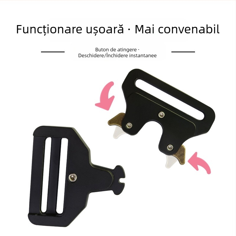 Cuplă metalică reglabilă în formă de Cobra pentru rucsac - Outdoor tactic, aliaj de zinc, impermeabilă, rezistentă la uzură, cataramă detașabilă