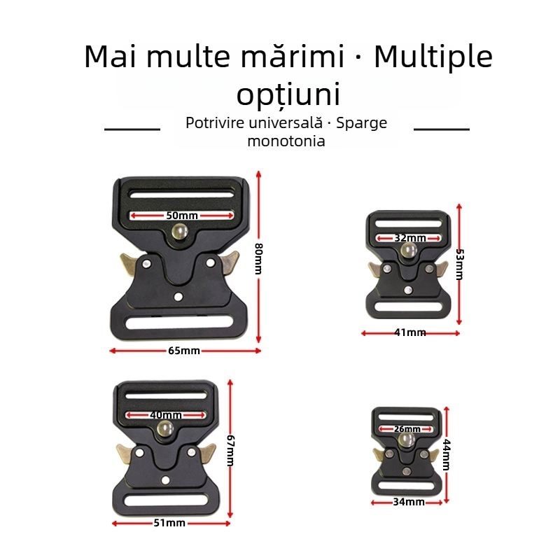 Cuplă metalică reglabilă în formă de Cobra pentru rucsac - Outdoor tactic, aliaj de zinc, impermeabilă, rezistentă la uzură, cataramă detașabilă