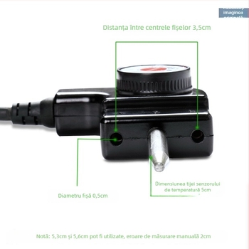 Stil coreean, cablu reglaj temperatură multifuncțional pentru oală electrică și tavă de copt, cablu de alimentare din cupru pur cu linie de control a temperaturii – accesorii pentru oală electrică