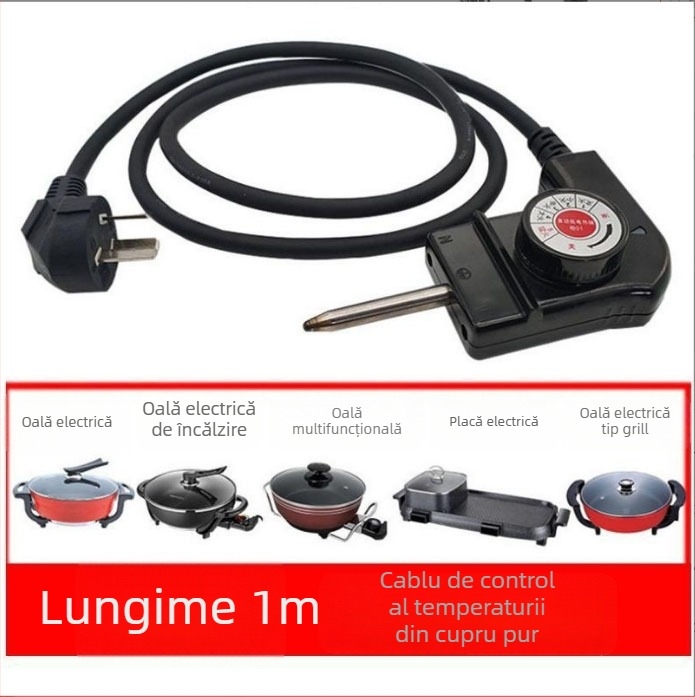 Stil coreean, cablu reglaj temperatură multifuncțional pentru oală electrică și tavă de copt, cablu de alimentare din cupru pur cu linie de control a temperaturii – accesorii pentru oală electrică