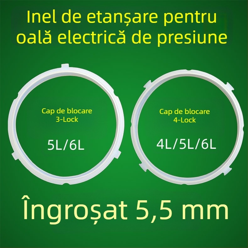 inel de etanșare din silicon pentru oală electrică sub presiune Midea, îngroșat, compatibil 4L/5L/6L