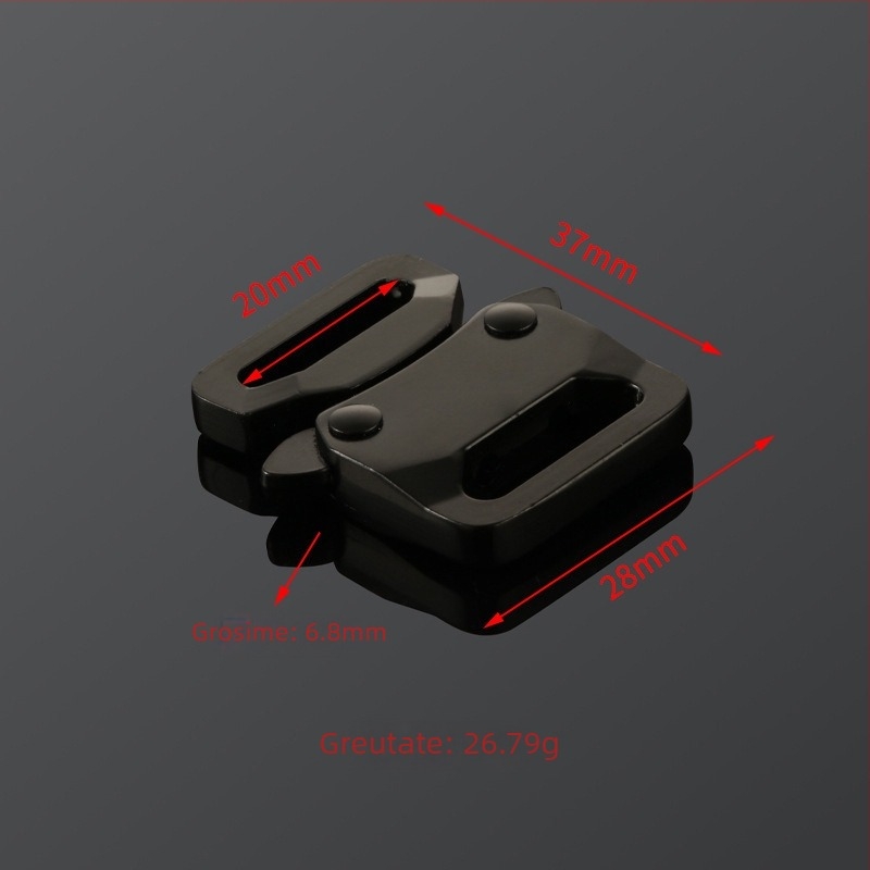 Cataramă metalică tactică Varania, aliaj de zinc, cod Vr 0022-20 c, stil minimalist, accesorii bagaje, iarna 2023