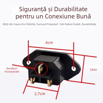 Priză de alimentare pentru aparate de bucătărie electrice — priză universală cu 3 pini compatibilă cu Rice Cooker, Electric Wok și Electric Pressure Cooker