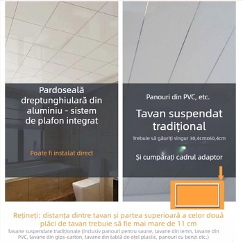 Accesorii electrice pentru încălzirea apei în baie, cadru de conversie detașabil pentru montaj în tavan, model Conversion Box
