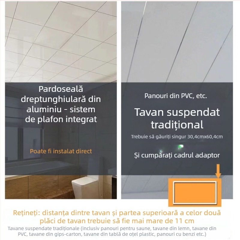Accesorii electrice pentru încălzirea apei în baie, cadru de conversie detașabil pentru montaj în tavan, model Conversion Box