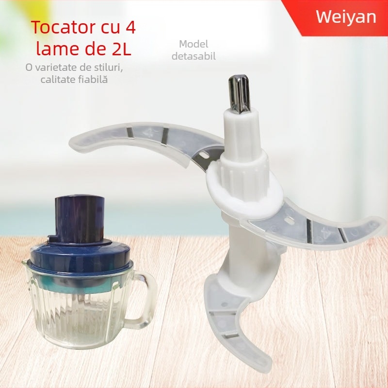Lamă pentru tocat carne cu 4 lame — accesoriu universal de înlocuire pentru procesoare electrice de bucătărie, uz casnic