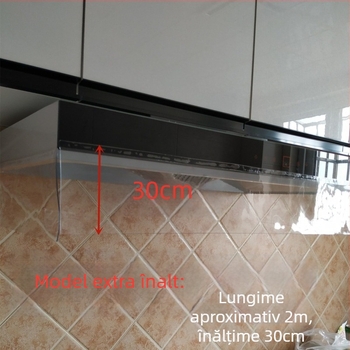 Hotă de bucătărie — ecran transparent pentru fum de ulei, rezistentă la temperaturi înalte, barieră de vânt, perdea de ulei și panou de închidere